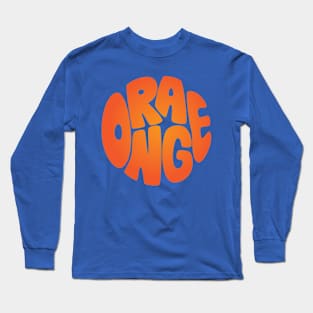 Orange Typography © GraphicLoveShop Long Sleeve T-Shirt